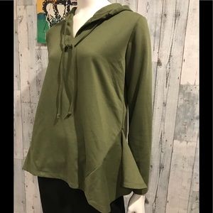 COPY - NWT Olive green flounce hoodie